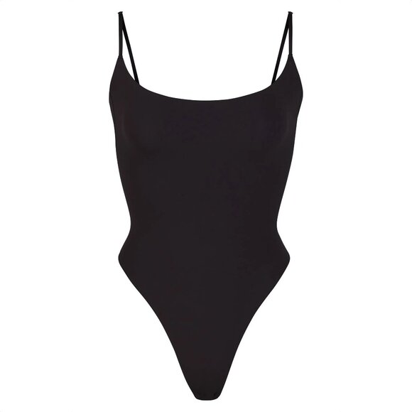 SKIMS Fits Everybody Cami Thong Bodysuit (Onyx) - Picture 1 of 3